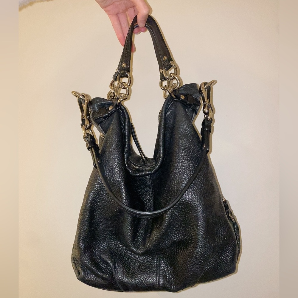 Coach Brooke Hobo Slouchy Bag Medium Black Leather - Picture 7 of 11